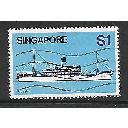 SINGAPORE 1980 SHIPS $1 KEDAH COASTER SG 373 FINE USED