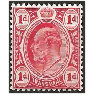 Transvaal 1908 SG274 1d Scarlet Mounted Mint . .. .