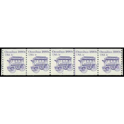 1897 1c Omnibus Fine MNH Dry Gum PNC 5/5 P0440