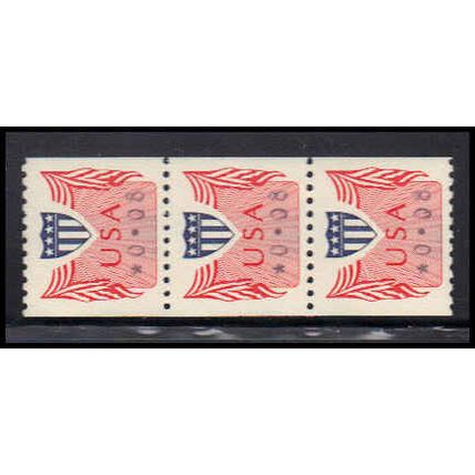 CVP31 8c Shield Very Fine MNH Dry Gum Strip of 3 PA5155