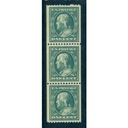 385 1c Benjamin Franklin Very Fine MNH Strip/3 C1443