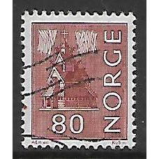 NORWAY 1962 80 ORE BROWN SG539B FINE USED#