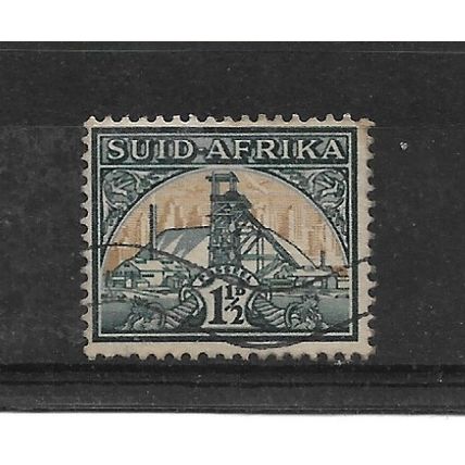 SouthAfrica.SG87 1 1/2d Gold Mine.Afrikaans Print.Fine Used.Sept21b