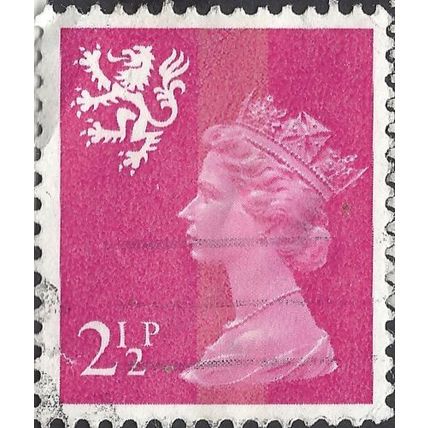 SCOTLAND, Queen Elizabeth II, Machin, pink 1971, 2½p, #5