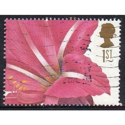 GB 1997 Greetings - Flower Paintings - Hippeastrum rutilum 1st Used