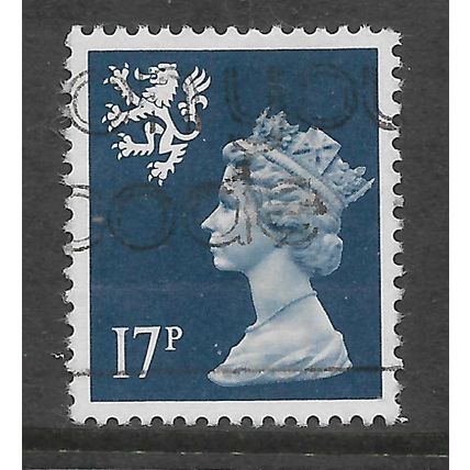 GREAT BRITAIN SCOTLAND 1990 17p DEEP BLUE 1C BAND SG S58 FINE USED#