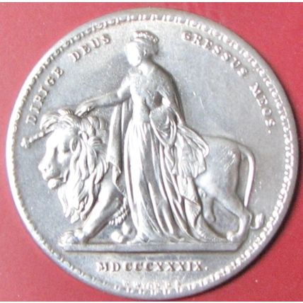 1839 Queen Victoria, UK. Challenge Coin, Souvenir. REPLICA. 92.