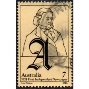 Australia 1974 $0.07 Value. 150th Anniv. First Independent Newspaper. Fine Used