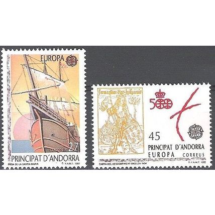 Andorra Español 1992 Michel 226 - 227 Neuf ** Cote (2008) 3.60 € Europa CEPT