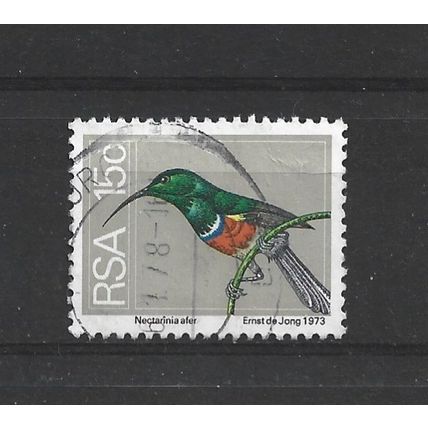SouthAfrica.SG358 15c Greater Double-collared Sunbird.Fine Used.Sep25c