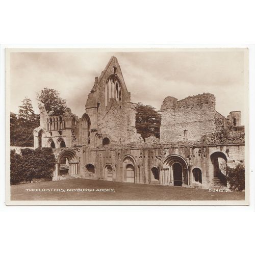 The Cloisters Dryburgh Abbey Postcard Roxburghshire