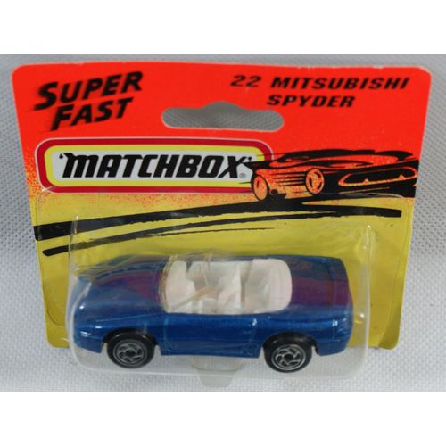 Matchbox Super Fast 22 Mitsubishi Spyder (A) MOSC Dark blue 1995