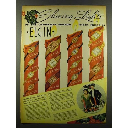 1940 Elgin Watch Ad - 5004B 5001A 6502B 5701B 5508E
