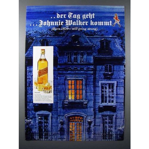 1977 Johnnie Walker Red Scotch Ad - In German