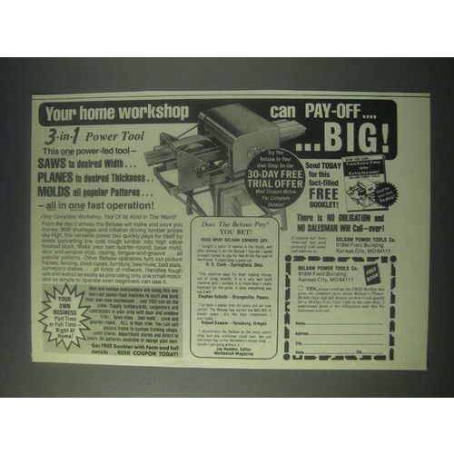 1978 Belsaw Planer/Molder/Saw Ad - Your Home Workshop