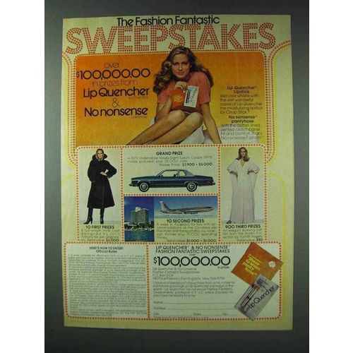 1978 Chap Stick Lipstick & No Nonsense Panty Hose Ad