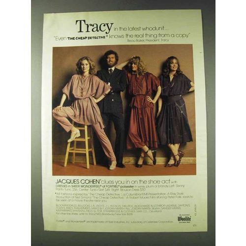 1978 Tracy Fashion Ad - Even The Cheap Detective Knows