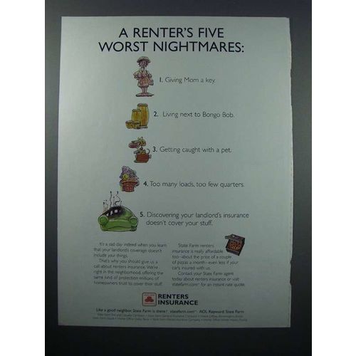 2001 State Farm Renters Insurance Ad - Nightmares