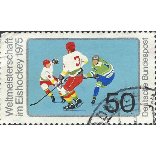 GERMANY, World championship Ice Hockey, blue 1975, 50pf