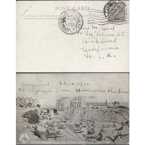 Funchal Island Portugal Colony Postcard Used 1906 Atlantic Ocean to USA