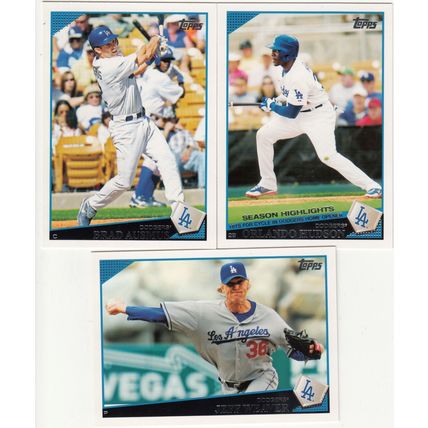 2009 Topps Update Los Angeles Dodgers team set - 12 cards