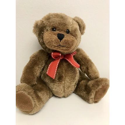 NEW ProFlowers Teddy Bear Toy Plush 8" Stuffed Animal with Red Bow Item# BE1653