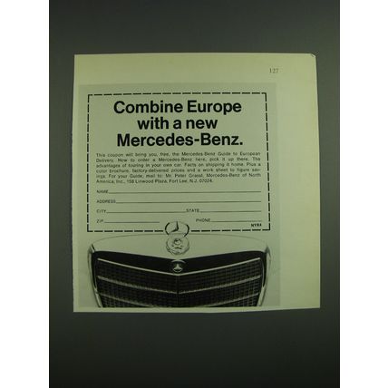 1971 Mercedes-Benz Cars Ad - Combine Europe with a new Mercedes-Benz