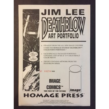 Jim Lee's Deathblow Art Portfolio, numbered & factory sealed