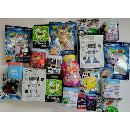 Toy Lot(12) Blind Bags,Tins, Random Rick & Morty-Marvel-Trolls- etc NEW.. Look!