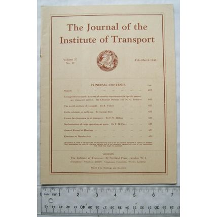 1948 Journal of Institute of Transport Vol. 22, No.17