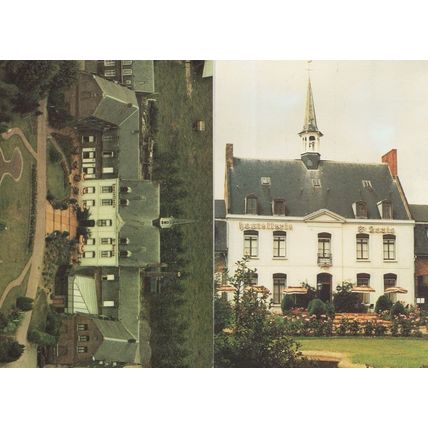 Hostellerie St Saint Louis Bollezeele Map French 2x Postcard