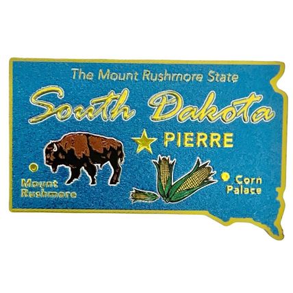 South Dakota The Mount Rushmore State Foil Fridge Magnet