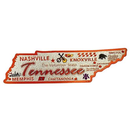 Tennessee The Volunteer State Foil Fridge Magnet
