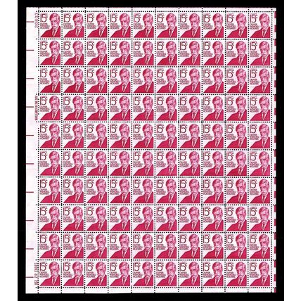 Oliver Wendell Holmes Sheet of 100 - 15 Cent Postage Stamps Scott 1288