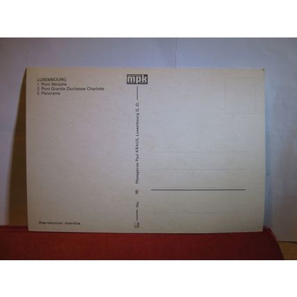 multiview, Bridges. LUXEMBOURG, unused postcard #