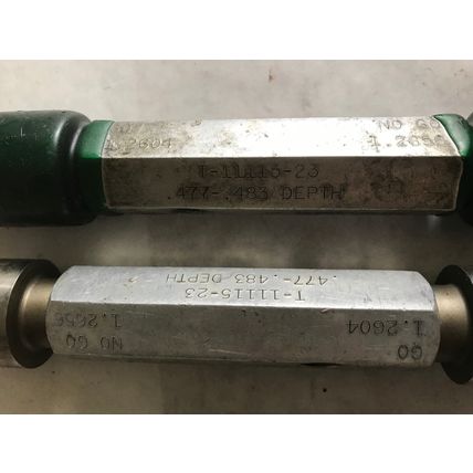 LOT 2 THE PIPE MACHINERY INSPECTION GAGE GO NO GO PLUG GAUGE 1.2604 1.2656,ET