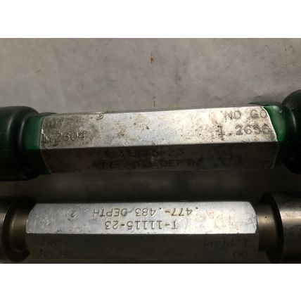 LOT 2 THE PIPE MACHINERY INSPECTION GAGE GO NO GO PLUG GAUGE 1.2604 1.2656,ET