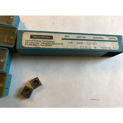 NEW LOT 50 INGERSOLL SNE-33-01,213 CARBIDE INSERTS, GRADE: 213 204.02.000.20,SB