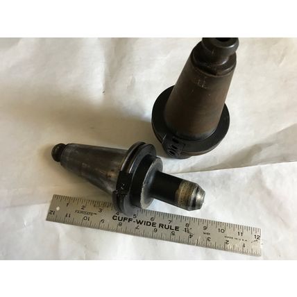 LOT 2 MIXED LYNDEX TOOL HOLDER LOT, 1/2" & 1" BORE SIZES, CAT-50 USED,SC