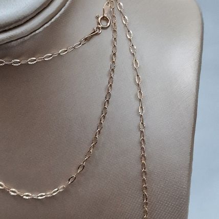 Vicenza Diamond Cut Oval Trace Chain 36" Long Rose Gold Overlay 925 Silver 3.37g