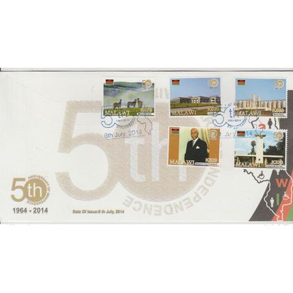 Malawi 2014 Golden Jubilee 50 years Indépendance 1964-2014 FDC 1er jour