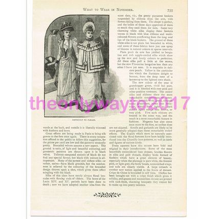 More Clothes for November, Victorian Ladies Fashion, Book Illustration, 1891