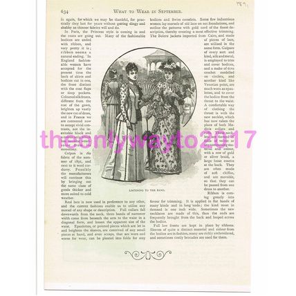 Clothes for September, Victorian Ladies Fashion, Book Illustration (Print), 1891