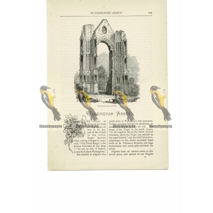 Walsingham Abbey, Norfolk, Book Illustration (Print), 1891