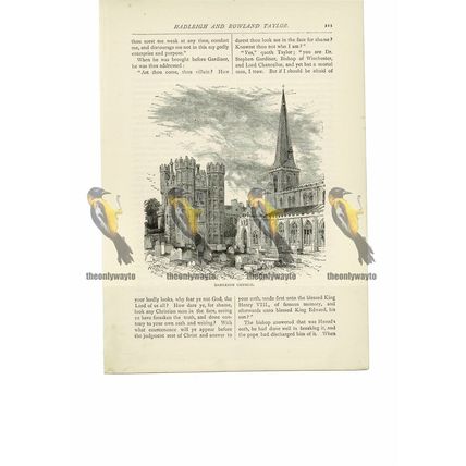 Hadleigh Church, Suffolk, Book Illustration (Print), 1891