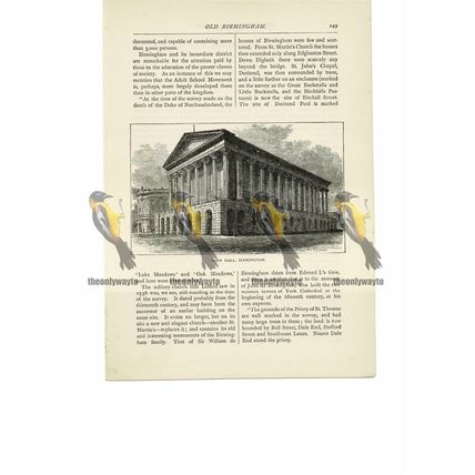 Town Hall, Birmingham, Warks, Book Illustration (Print), 1891