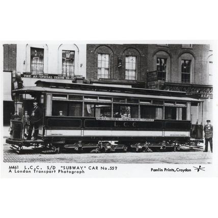 LCC SD Subway Car Bus Tram 557 London Transport Photo Postcard
