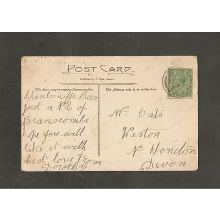 Postcard Devon Branscombe Church