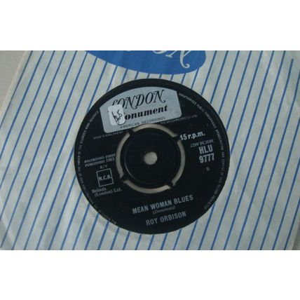 A3-ROY ORBISON-Blue Bayou/Mean Woman Blues –UK 7" SINGLE-1963-VG - Roy Orbison