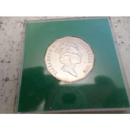 1788 - 1988 Australia Bicentennial 50 Cent Coin - cased